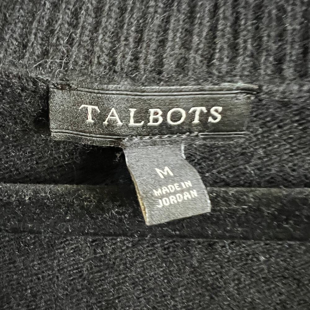 Talbots Black Pullover Sweater Wool Cashmere Knit… - image 3
